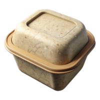 impressive rustic Compostable Food Container Biodegradable Material Isolated authentic png