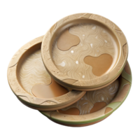 serene classic Compostable Plates in Round Shape Cutout high quality png