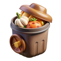 stunning modern Compost Bin with Food Scraps Transparent Background high resolution png