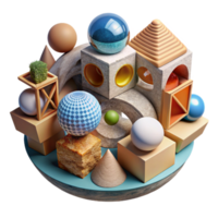 extraordinary abstract Conceptual Art Multiple Perspectives Isolated high quality png