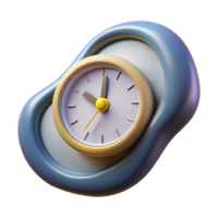 magnificent modern Conceptual Time Warp Bent Clock Isolated original png