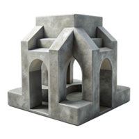 extraordinary artistic Concrete Structure Abstract Form Isolated high quality png