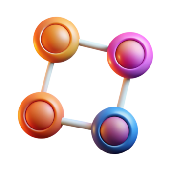 großartig modern in Verbindung gebracht Kreise Algorithmus mit Gradient ausgeschnitten hoch Auflösung png