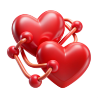 elegant rustic Connected Hearts Abstract Art Isolated high resolution png