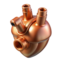 magnificent contemporary Copper Artificial Heart Valve Transparent Background Cutout high resolution png