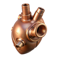 impressive traditional Copper Artificial Heart Valve Transparent Background Cutout authentic png