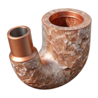 wonderful modern Copper Pipe with Rough Stone Texture Transparent Background authentic png