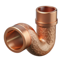impressive creative Copper Pipe with Stone Texture Transparent Background high resolution png