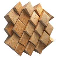 dramatic rustic Cork Wall Tiles Geometric Pattern Isolated authentic png