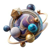 serene modern Cosmic Art Creation with Dynamic Composition Isolated professional png