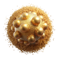 vibrant minimalist Cosmic Dust Sparkling Gold Transparent Background high quality png