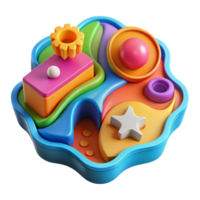 impressive abstract Creative Imagination Diagram Cutout with Vibrant Colors high resolution png