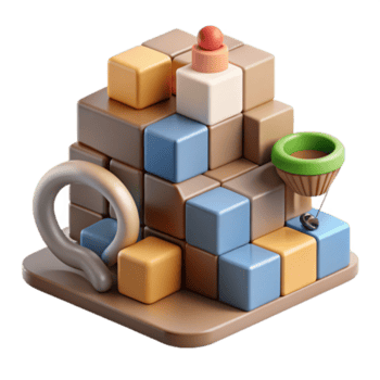 hermosa moderno creativo problema resolviendo proceso aislado con pasos y ilustraciones alto resolución png