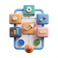 impressive classic Creative Solution Strategy Isolated with Flowchart and Icons detailed png