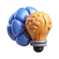 magnificent rustic Creative Thinking Process Icon Isolated with Brain and Light Bulb Silhouette professional png