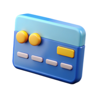 beautiful creative Credit Card Icon Isolated Front View detailed png
