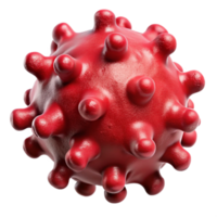 magnificent abstract Crimson Red Microbial Form Isolated 4K png