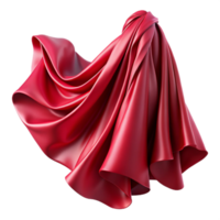 vibrant vintage Crimson Silk Chiffon Flowing Drape Isolated Cutout authentic png