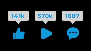 Blue Generic Social Media Counter Animation V1 video