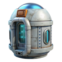 vibrant creative Cryosleep Pod Sci Fi Design Side View Cutout high resolution png