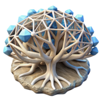 wonderful classic Crystallized Tree Root System Cutout with Intricate Network authentic png