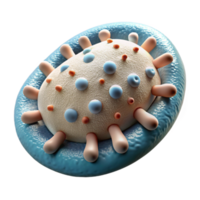 wonderful rustic Cultured Bacteria Colony Isolated on White with Contrast premium png