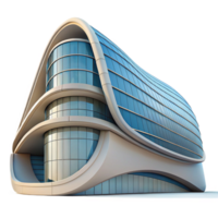 dramatic abstract Curved Building Modern Architecture Transparent Background genuine png