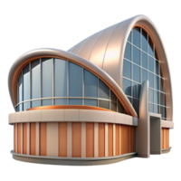 extraordinary minimalist Curved Building Modern Architecture Transparent Background original png
