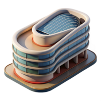 impressive artistic Curved Building Modern Architecture Transparent Background original png