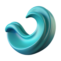 wonderful minimalist Cyan Wave Cutout with Gradient Effect authentic png