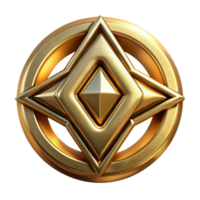 dramatic classic Cybernetic Immortality Symbol Gold Metallic Isolated original png