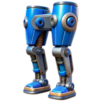 beautiful contemporary Cyberpunk Robot Leg Cutout with Blue Panels high resolution png