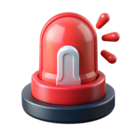 magnificent minimalist Cybersecurity Incident Response Graphic with Red Siren Transparent Background original png