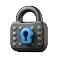 magnificent abstract Cybersecurity Lock Icon with Shield Transparent exclusive png