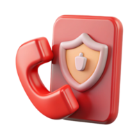 stunning modern Cybersecurity Response Graphic with Red Phone Transparent Background premium png