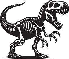 Dinosaur Tyrannosaurus Rex Bones. vector