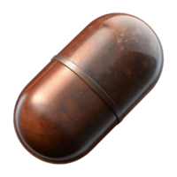 beautiful abstract Dark Brown Artificial Capsule Isolated Transparent Background high resolution png