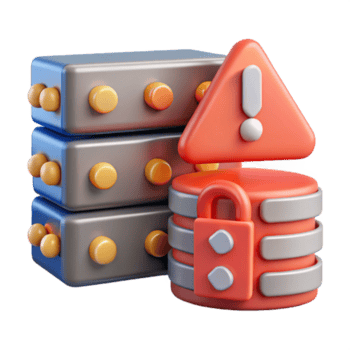 impressionante rústico dados violação ilustração com vermelho Atenção sinais isolado 4k png