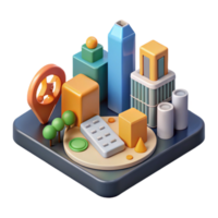 wonderful artistic Data Driven Decision Making for Urban Development Isolated Element genuine png