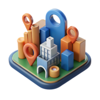 wonderful creative Data Driven Decision Making for Urban Development Isolated Element authentic png