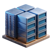wonderful artistic Data Center with Server Racks Transparent Background authentic png