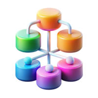 wonderful abstract Data Flow Visualization with Bright Color Gradient original png