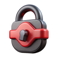 wonderful traditional Data Encryption Symbol Red and Black Isolated Element premium png
