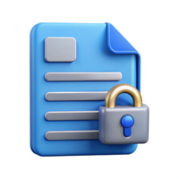 serene classic Data Privacy Policy Icon with Blue Document Transparent Background high quality png