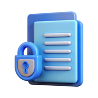 beautiful rustic Data Privacy Policy Icon with Blue Document Transparent Background 4K png
