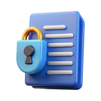 beautiful modern Data Privacy Policy Icon with Blue Document Transparent Background professional png