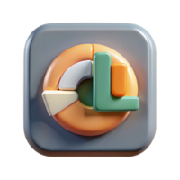 vibrant traditional Data Processing Icon Isolated with Progress Bar professional png