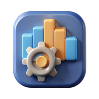 serene contemporary Data Processing Icon Isolated with Progress Bar genuine png