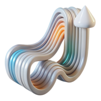 beautiful minimalist Data Stream Lines Flowing Upward Transparent Cutout genuine png
