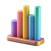 dramático minimalista dados visualização gráfico Barra gráfico azul Cortar fora Prêmio png